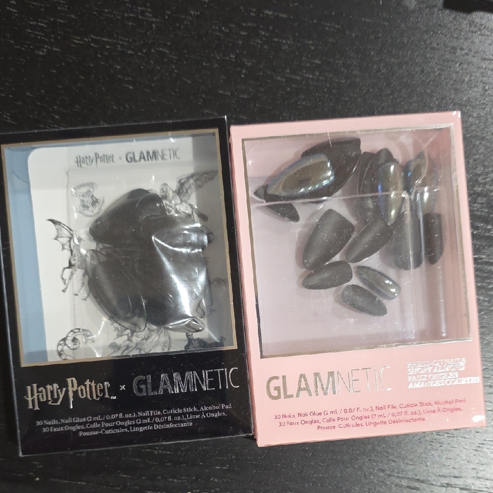 Glamnetic Black‎ Press-On Nails-PARTIAL SET (NAILS ONLY)